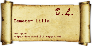 Demeter Lilla névjegykártya